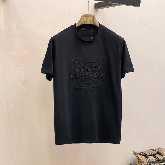 LV T-SHIRT BLACK COTTON 264478