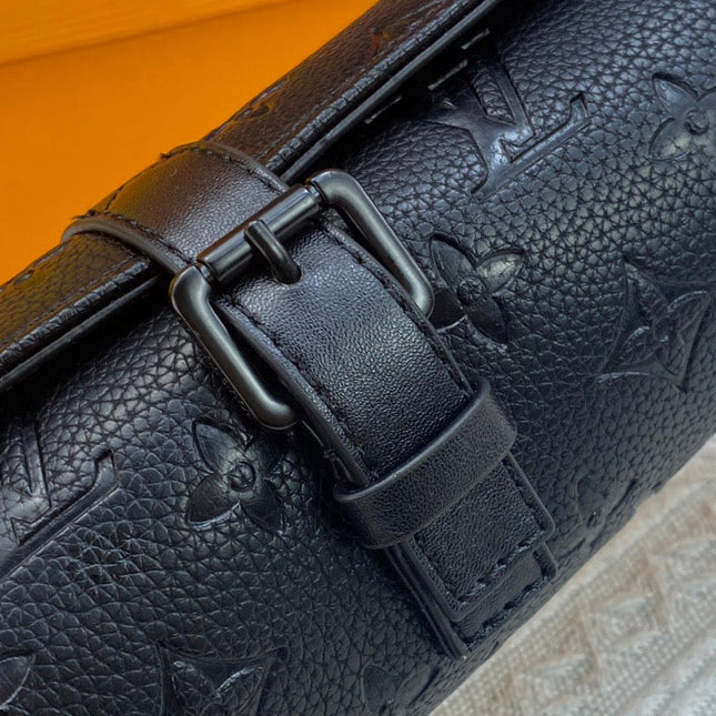 ETUI 3 MONTRES MONOGRAM TAURILLON BLACK CALFSKIN