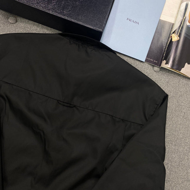 PRA SHIRT IN BLACK RE-NYLON TRIANGLE LOGO