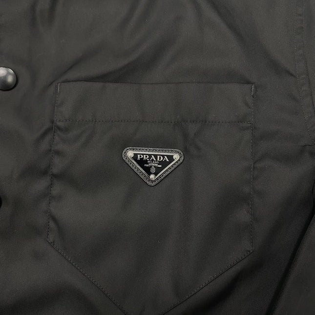PRA SHIRT IN BLACK RE-NYLON TRIANGLE LOGO