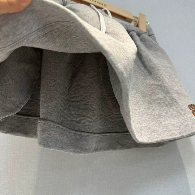 Miu Short Grey Cotton