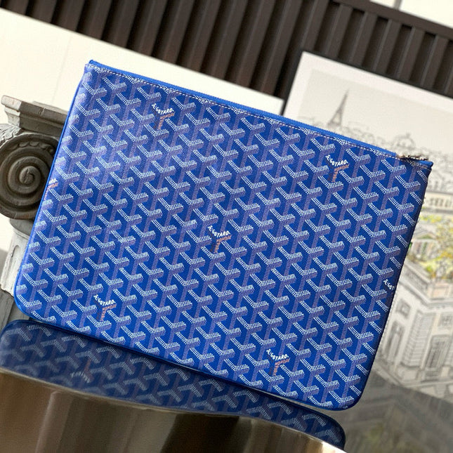 SENAT POCHETTE IN SKY BLUE GOYARDINE CANVAS