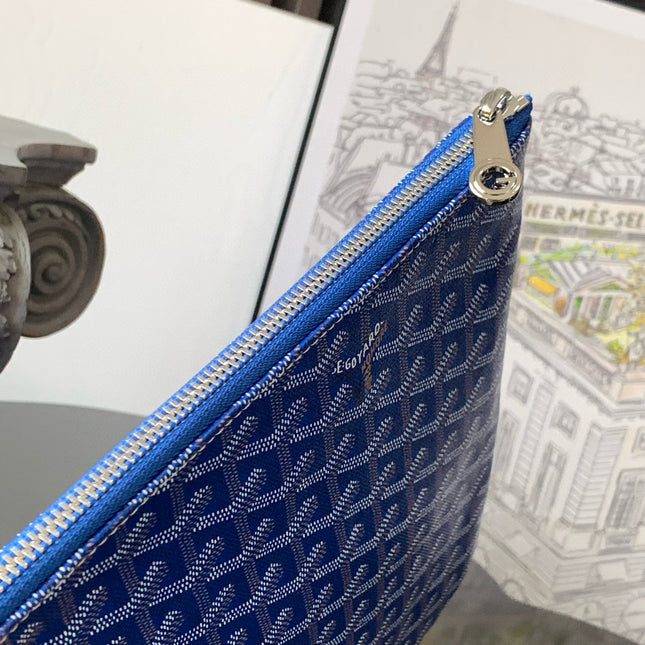 SENAT POCHETTE IN SKY BLUE GOYARDINE CANVAS