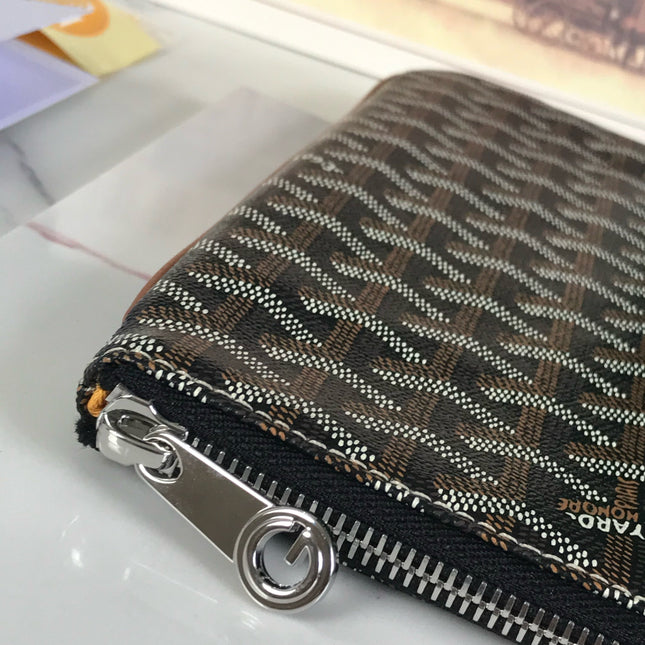 SENAT POCHETTE IN NAVY BLUE GOYARDINE CANVAS