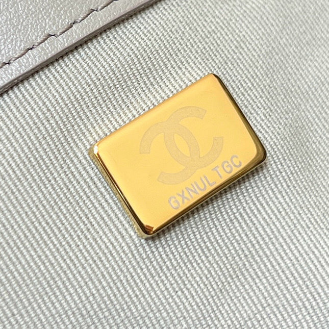CC 25 HANDBAG IN GREY 30 SUEDE GOLD HARDWARE