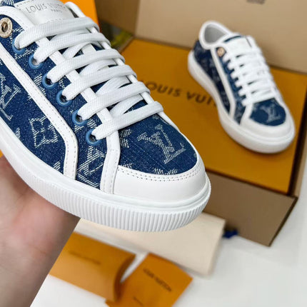 LV LAGOON SNEAKER IN DENIM BLUE MONOGRAM