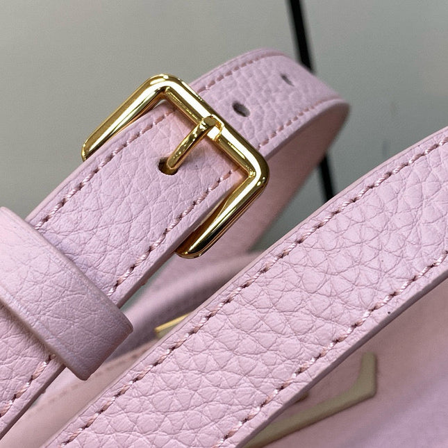 CAPUCINES MINI 21 IN LIGHT PINK TAURILLON LOVELOCK GOLD HARDWARE