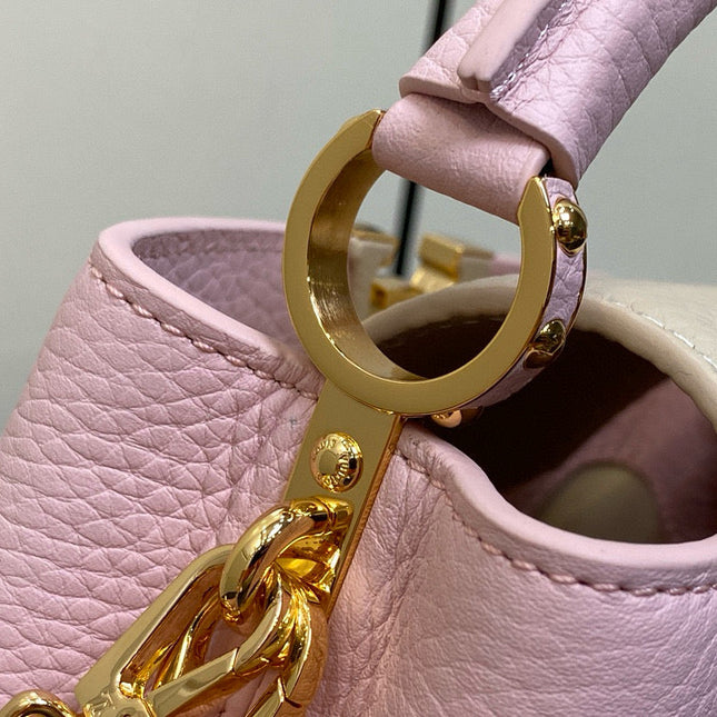 CAPUCINES MINI 21 IN LIGHT PINK TAURILLON LOVELOCK GOLD HARDWARE