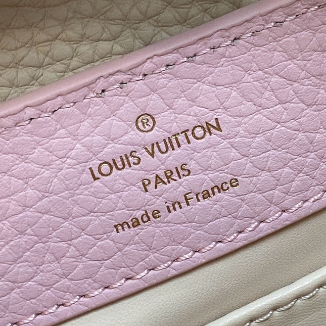 CAPUCINES MINI 21 IN LIGHT PINK TAURILLON LOVELOCK GOLD HARDWARE