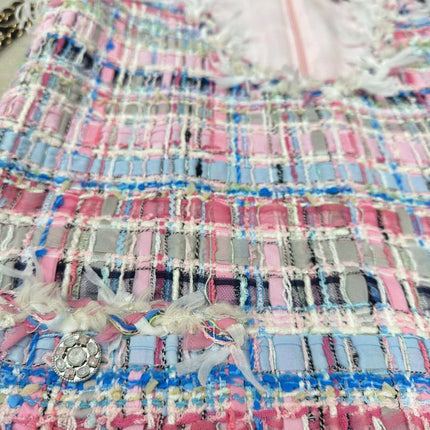 CC V-Shift Dress Multicolor Tweed