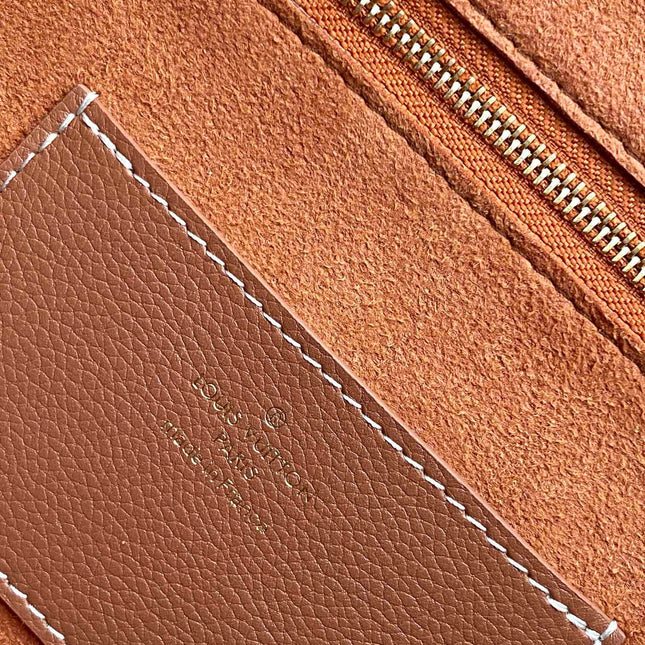 SOFT TWIST 27 IN COGNAC CALFSKIN GOLD LOGO