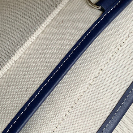 CAPETIEN MESSENGER BAG 39 IN NAVY BLUE GOYARDINE CANVAS AND CALFSKIN