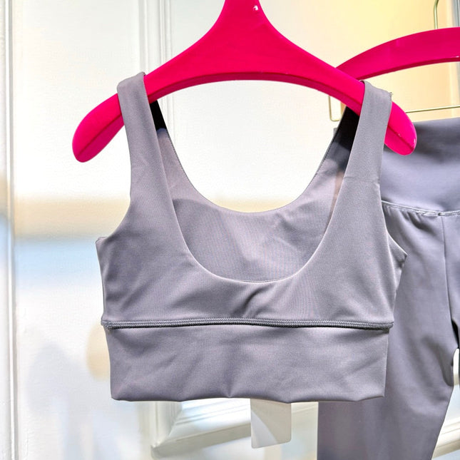 Full Set Alo Yoga Grey Cotton