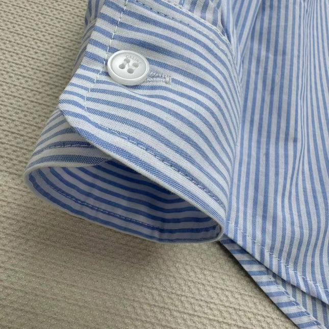 Celine Shirt Blue White Cotton
