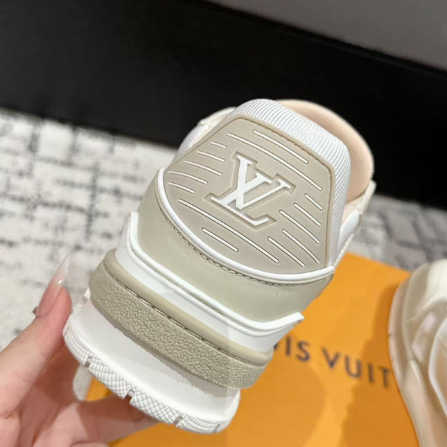 LV TRAINER SNEAKERS IN WHITE CALFSKIN