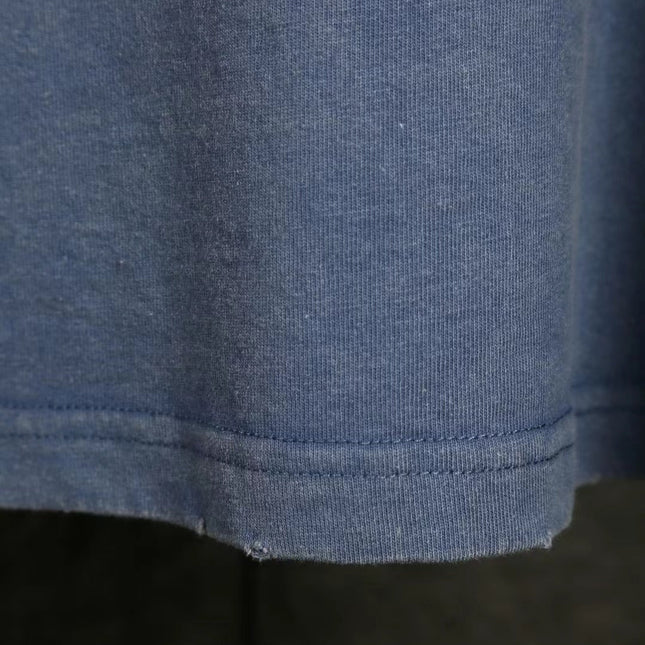 Balen Vintage Logo Blue Jersey T-Shirt