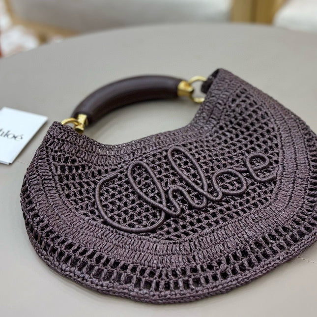CHLOÉ 25S SUMMER BANANA HOBO BAG 36 IN BROWN