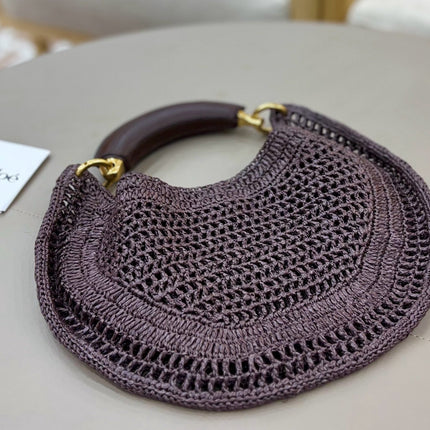 CHLOÉ 25S SUMMER BANANA HOBO BAG 36 IN BROWN