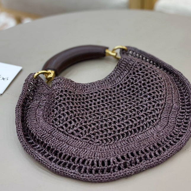 CHLOÉ 25S SUMMER BANANA HOBO BAG 36 IN BROWN