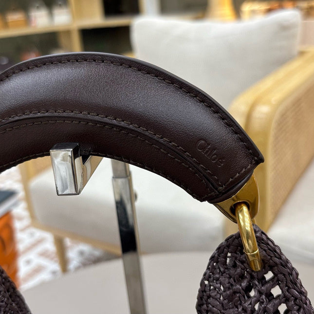 CHLOÉ 25S SUMMER BANANA HOBO BAG 36 IN BROWN