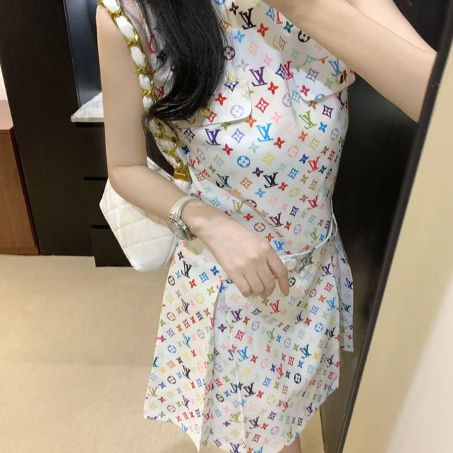 LV DRESS IN MULTICOLOR MONOGRAM COTTON