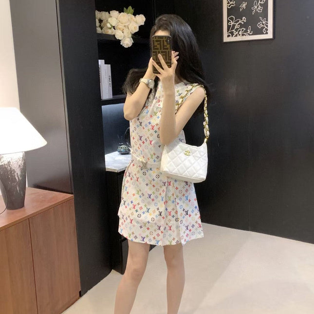 LV DRESS IN MULTICOLOR MONOGRAM COTTON
