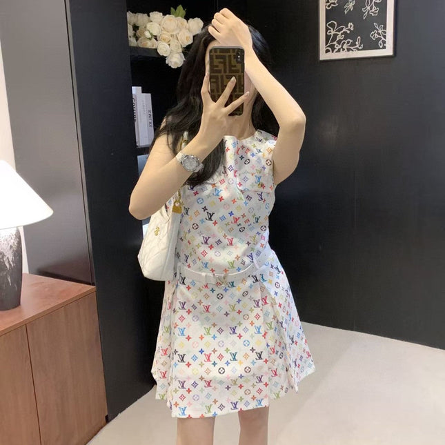 LV DRESS IN MULTICOLOR MONOGRAM COTTON