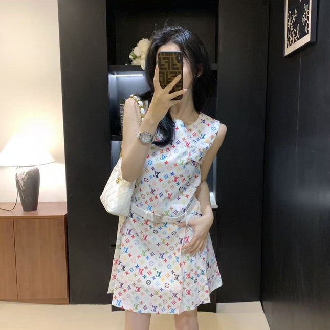 LV DRESS IN MULTICOLOR MONOGRAM COTTON