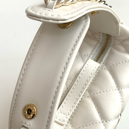 MINI HOBO BAG 16 IN WHITE LAMBSKIN