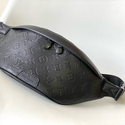 LV BELT BAG 44 IN BLACK EMBOSSED MONOGRAM CALFSKIN