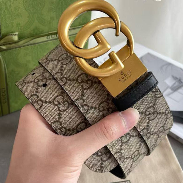 GG MARMONT REVERSIBLE BELT 37MM GOLD HARDWARE