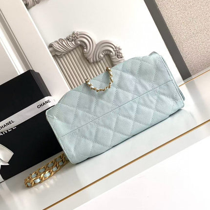 CC 25 MINI HANDBAG 22CM IN BABY BLUE GRAINED CALFSKIN GOLD HARDWARE