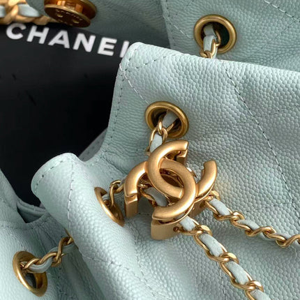 CC 25 MINI HANDBAG 22CM IN BABY BLUE GRAINED CALFSKIN GOLD HARDWARE