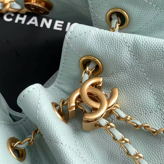 CC 25 MINI HANDBAG 22CM IN BABY BLUE GRAINED CALFSKIN GOLD HARDWARE