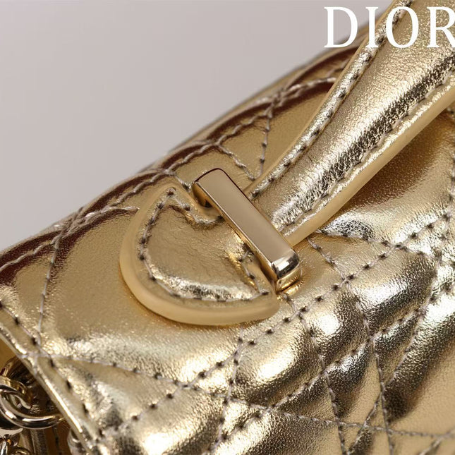 CD BAG 21 IN GOLD CALFSKIN WITH GOLD HARDWARE (Copy)