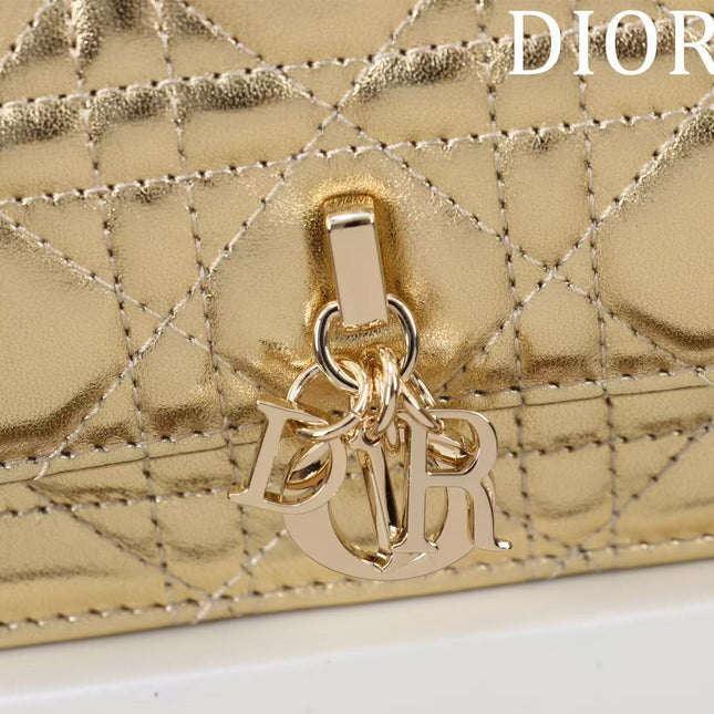 CD BAG 21 IN GOLD CALFSKIN WITH GOLD HARDWARE (Copy)