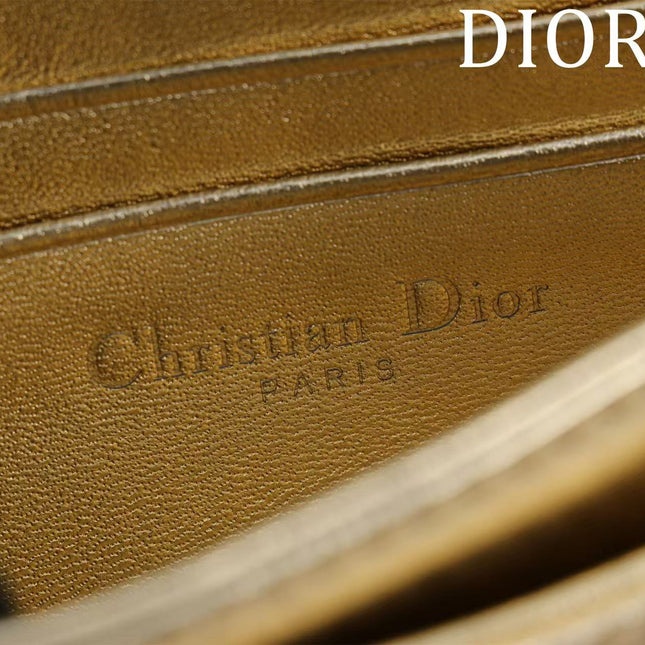 CD BAG 21 IN GOLD CALFSKIN WITH GOLD HARDWARE (Copy)