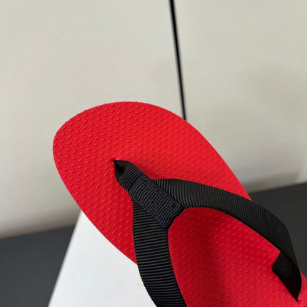 THE ROW THICK-SOLED FLIP FLOPS IN RED RUBBER