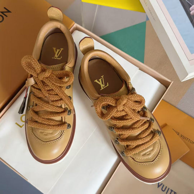 LV SNEAKER IN COGNAC BROWN CALFSKIN