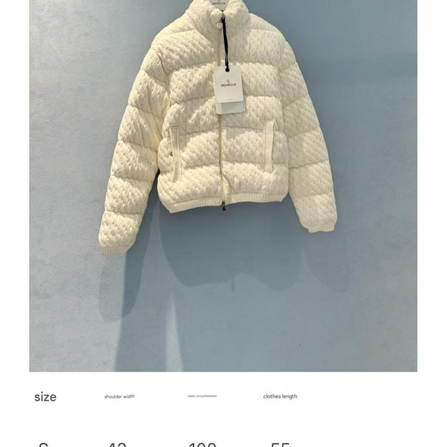 MONCLER JACKET IN WHITE WOOL