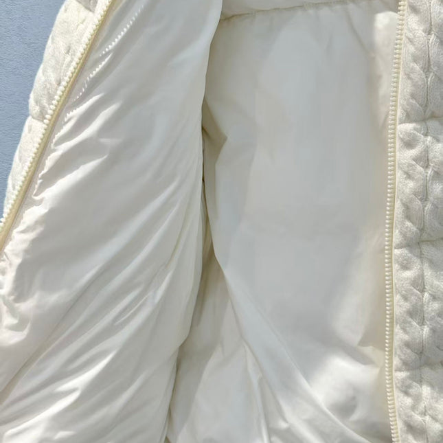 MONCLER JACKET IN WHITE WOOL