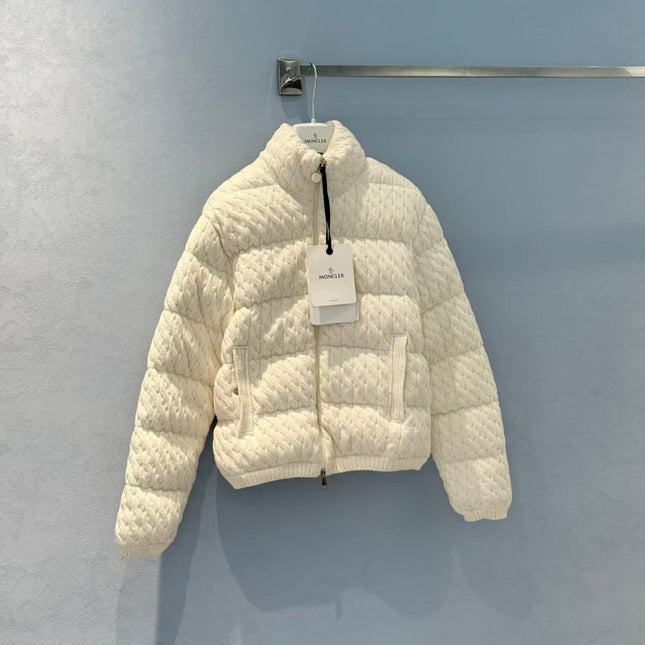 MONCLER JACKET IN WHITE WOOL