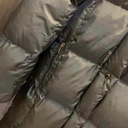 HOODED LONG PUFFER JACKET IN BLACK