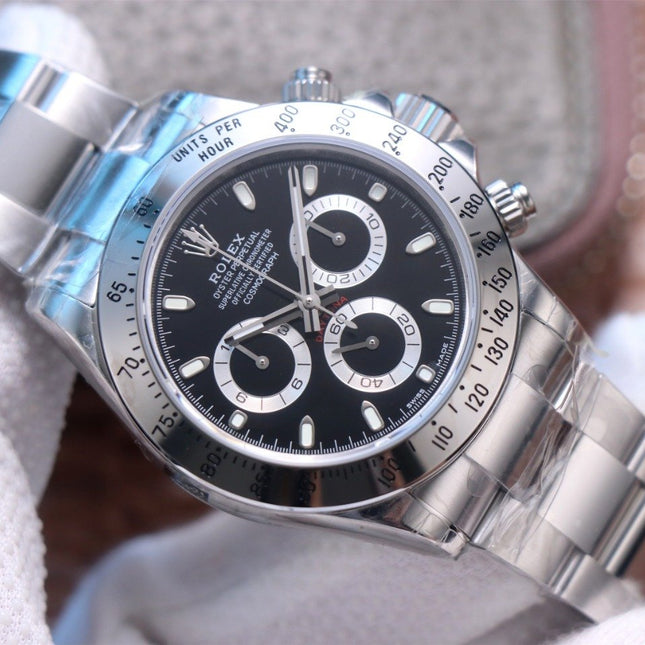 DAYTONA 40MM STEEL CASE BLACK DIAL