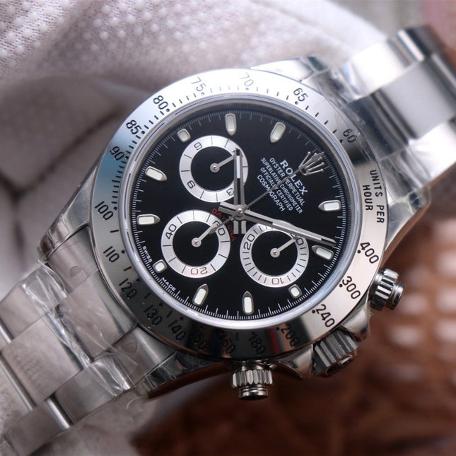 DAYTONA 40MM STEEL CASE BLACK DIAL