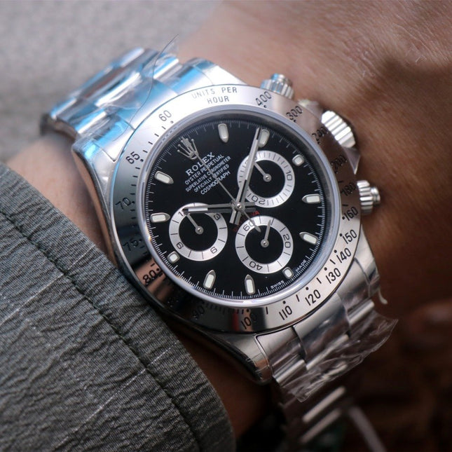 DAYTONA 40MM STEEL CASE BLACK DIAL