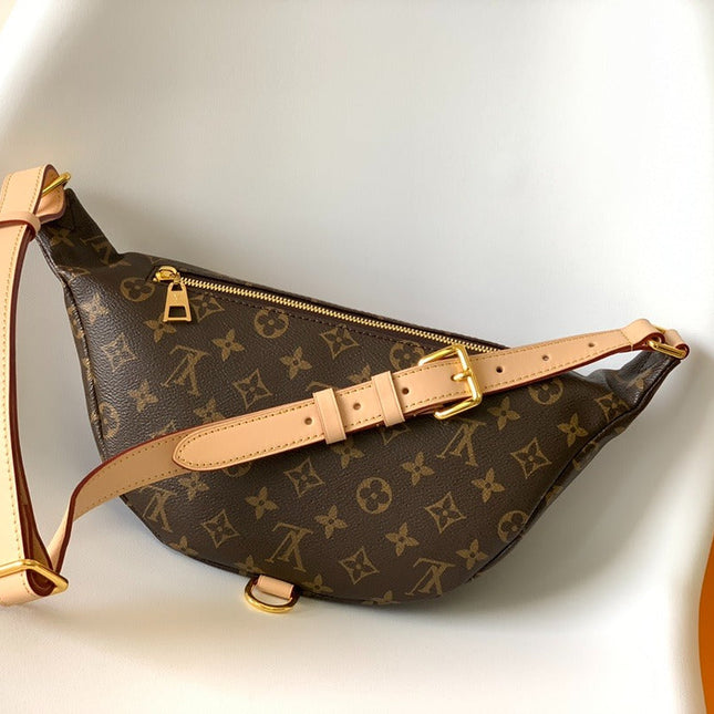 LV BUMBAG 37 IN BROWN COATED MONOGRAM CANVAS