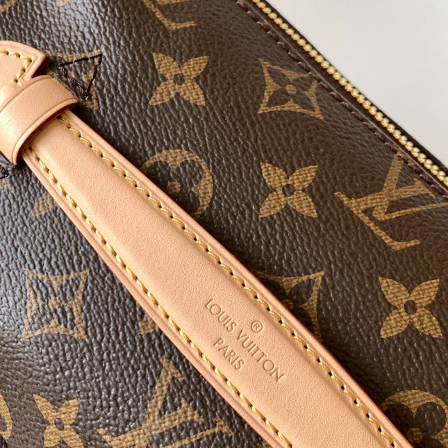 LV BUMBAG 37 IN BROWN COATED MONOGRAM CANVAS