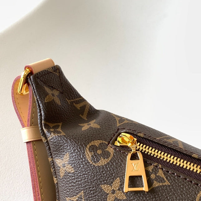 LV BUMBAG 37 IN BROWN COATED MONOGRAM CANVAS