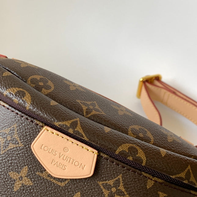 LV BUMBAG 37 IN BROWN COATED MONOGRAM CANVAS